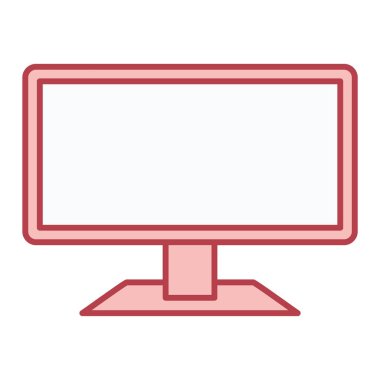 Bilgisayar monitörü simgesi. vektör illüstrasyonu