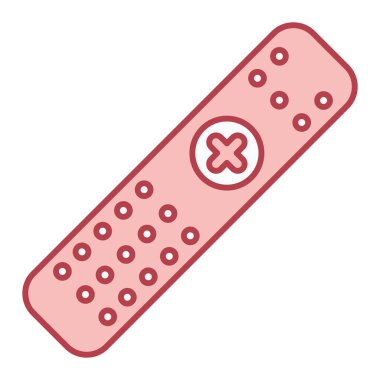 Beyaz arka planda izole edilmiş tıbbi bandaj simgesi. vektör illüstrasyonu