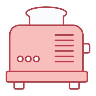 tost makinesi yiyecek hattı vektör simgesi.