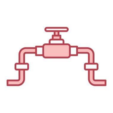 Su pompası ikonu. Web için boru vektör simgelerinin özet çizimi
