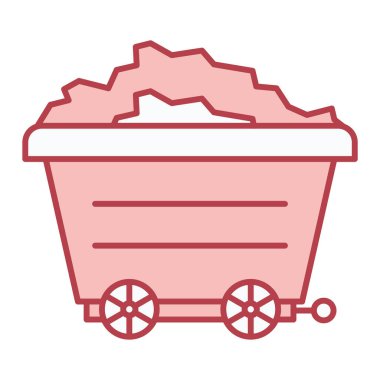 El arabası ve kürek vektör illüstrasyon tasarımı