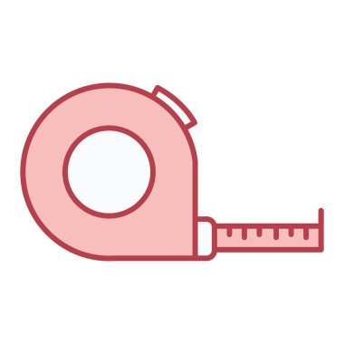 mezura simgesi. Web için rulet inşa vektör simgelerinin özet çizimi