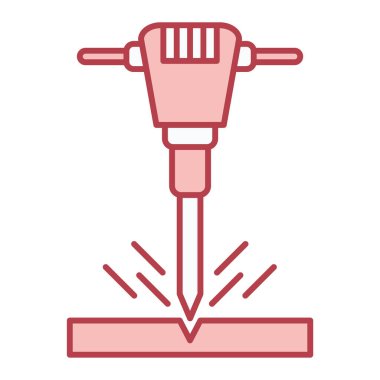 matkap simgesi. Beyaz arkaplanda izole edilmiş web tasarımı için ana hatlı tornavida vektör resimleme sembolü