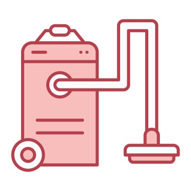 Elektrik süpürgesi ikonu. Web için temizlik ekipmanı vektör simgelerinin özet çizimi