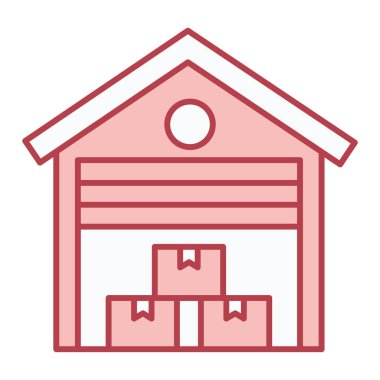 Depo simgesi vektör illüstrasyon tasarımı