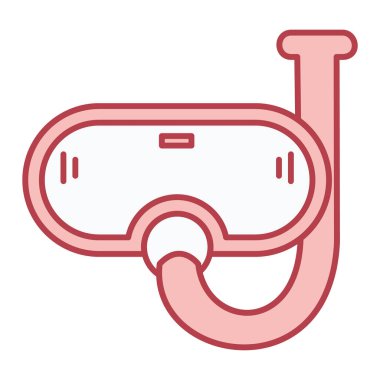 Dalış maskesi simgesinin vektör illüstrasyonu