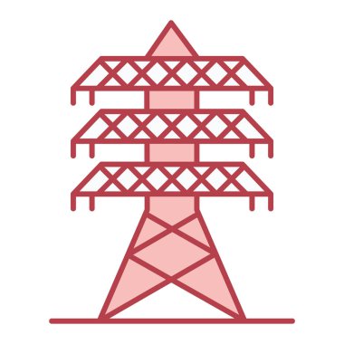 Modern mimari ve teknoloji simgesinin vektör çizimi