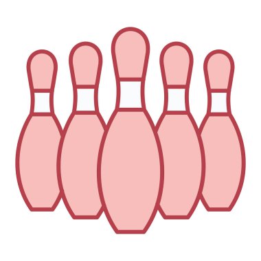 Bowling ikonu vektör illüstrasyonu