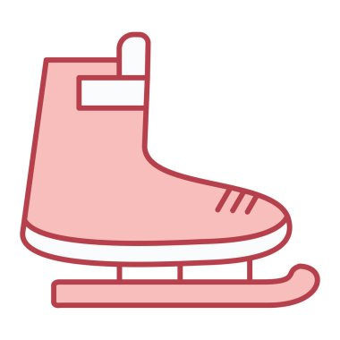 Buz pateni ikonu. Web için snowboard bot vektör simgelerinin özet çizimi