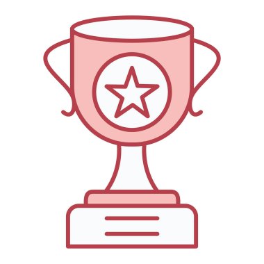 Kupa ikonu. Web için ödül madalya vektör simgelerinin ana hatları