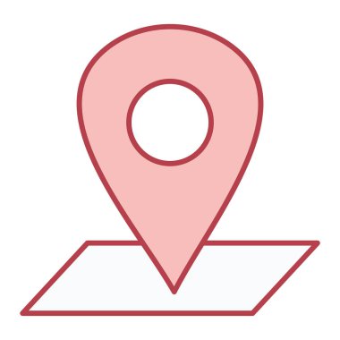 konum pin simgesi vektör illüstrasyonu