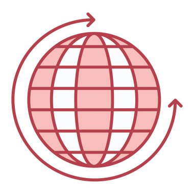 Küresel simge vektör illüstrasyonu