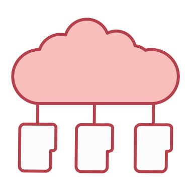 Bulut hesaplama teknolojisi vektör çizimi