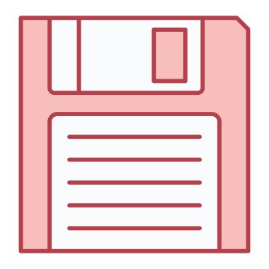 Disket disk simgesi vektör illüstrasyonu