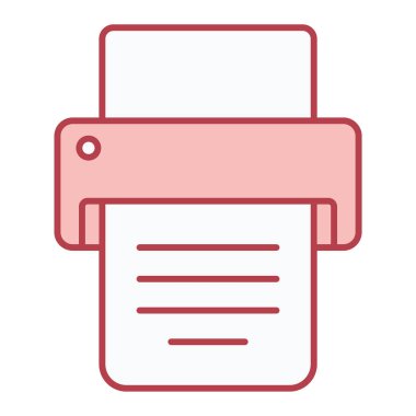 Yazıcı simgesi vektör illüstrasyonu