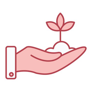 filizlenme çizgisi biçiminde el ele tutuşan bitki tasarımı