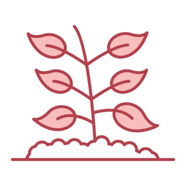 bitki çizgisi simgesi, vektör illüstrasyonu