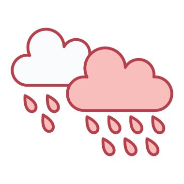 yağmur bulutları simge vektör illüstrasyon tasarımı