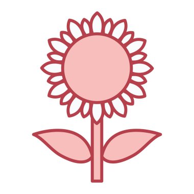 çiçek simgesi vektör illüstrasyonu