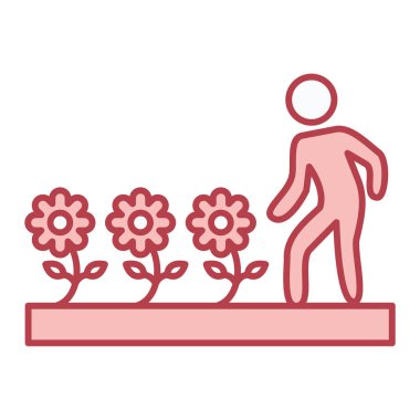 Çiçekli çiçek ve bitki vektör illüstrasyon tasarımı