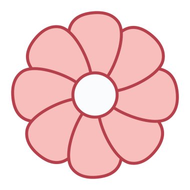 Çiçek ikonu. Web için çiçek vektör simgelerinin basit çizimi