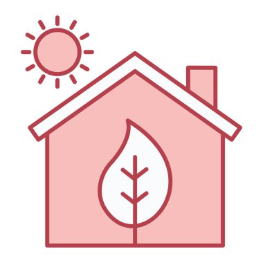 Bir ev simgesinin vektör illüstrasyonu