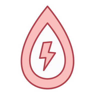 İzole edilmiş bir çizgi kan damlası simgesinin gösterimi