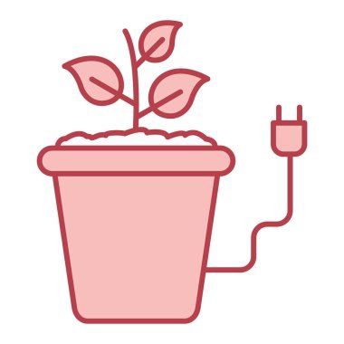 enerji tasarrufu ve ekoloji bitki vektör illüstrasyon grafik tasarımı