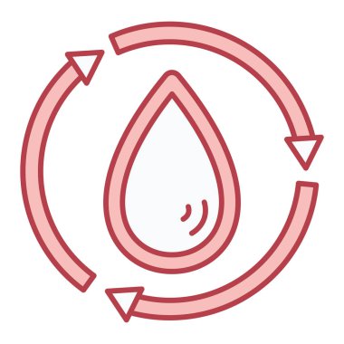 Su simgesinin vektör illüstrasyonu