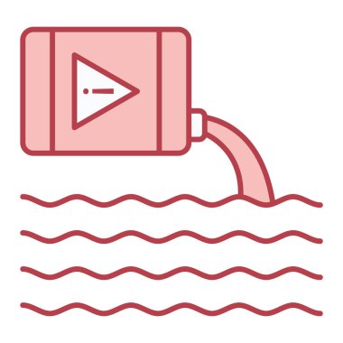 Su simgesinin vektör illüstrasyonu