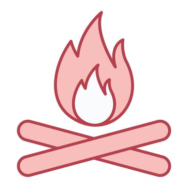 ateş alevi simgesi vektör illüstrasyon tasarımı