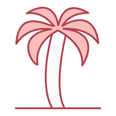 Palmiye ağacı simgesi vektör illüstrasyon tasarımı