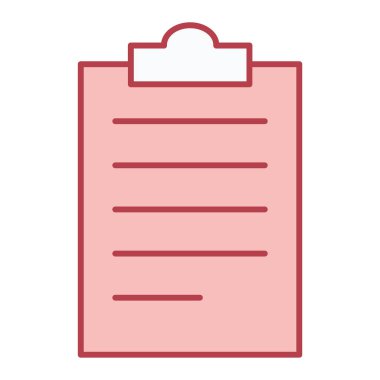 Liste simgesi ve vektör illüstrasyonlu pano