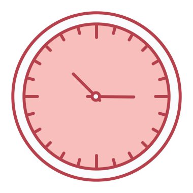 Saat simgesi. düz dizayn. vektör illüstrasyonu.