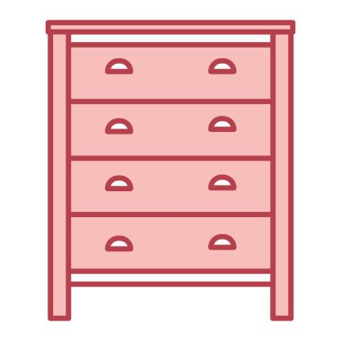 Kabine ikonu vektör illüstrasyonu