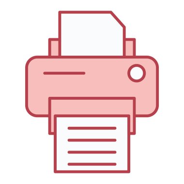 Yazıcı. Web simgesi basit illüstrasyon