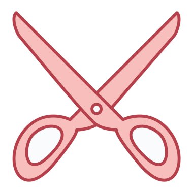 Makas simgesi. Web için makas vektör simgelerinin basit çizimi