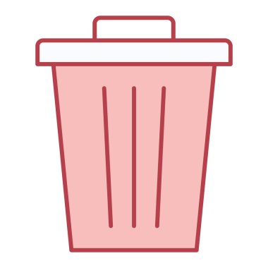 Çöp kutusu simgesi. Web tasarımı için geri dönüşüm kutusu vektör simgelerinin özet çizimi