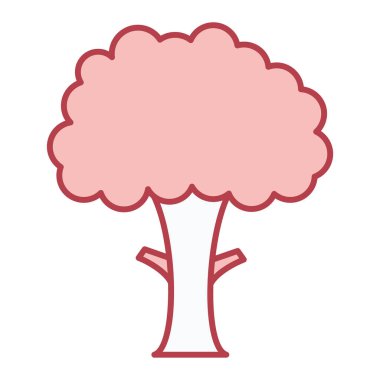ağaç simgesi vektör illüstrasyonu
