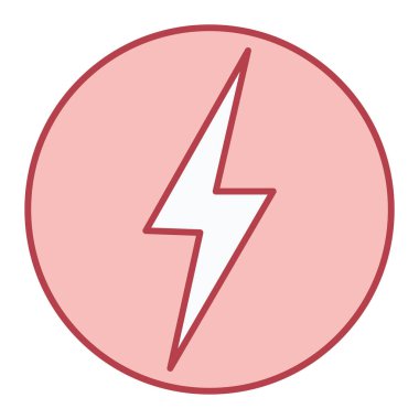 Şimşek simgesi vektör illüstrasyonu