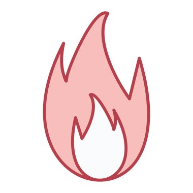 ateş alevi simgesi vektör illüstrasyon tasarımı