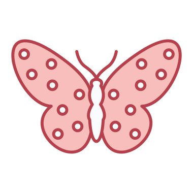 Kelebek ikonu. Web için böcek vektör simgelerinin düz çizimi