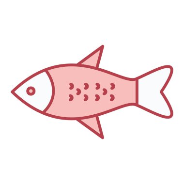 balık simgesi vektör illüstrasyonu