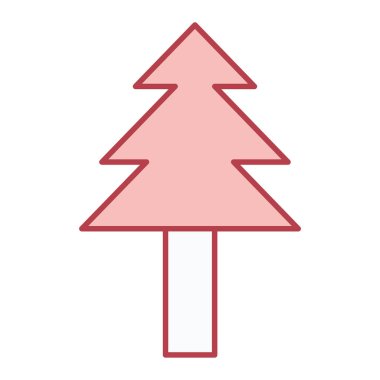 Noel ağacı simgesi vektör illüstrasyonuName