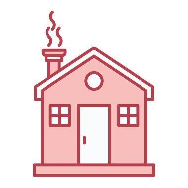 Bir ev simgesinin vektör illüstrasyonu