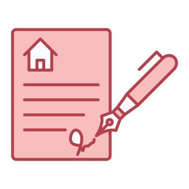 Bir sözleşme simgesinin vektör illüstrasyonu