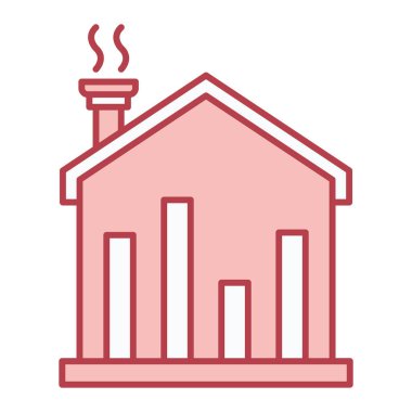 Bir ev simgesinin vektör illüstrasyonu