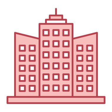 Bina. Web simgesi basit illüstrasyon