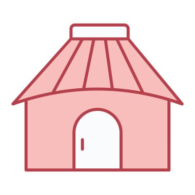 ev vektörü ince çizgi simgesi