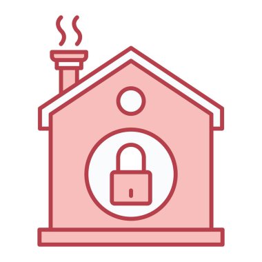 ev güvenlik sistemi vektör illüstrasyonu